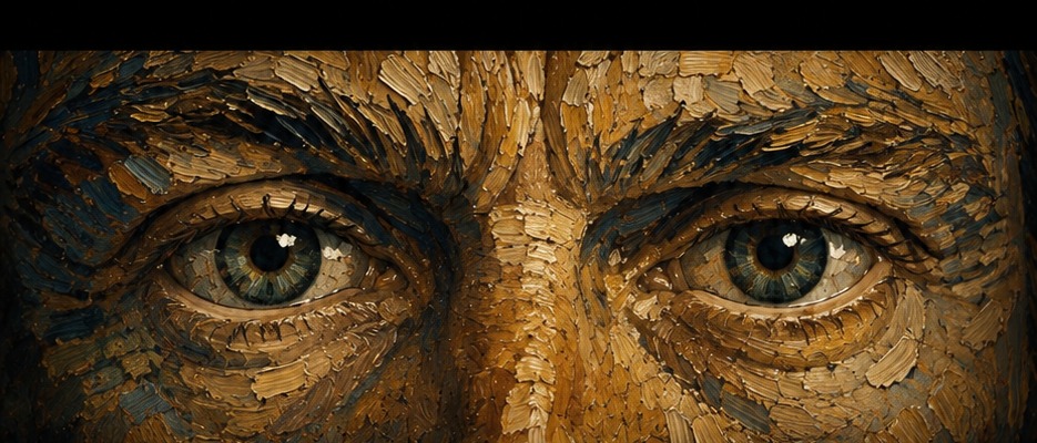 The gaze of van Gogh, painted